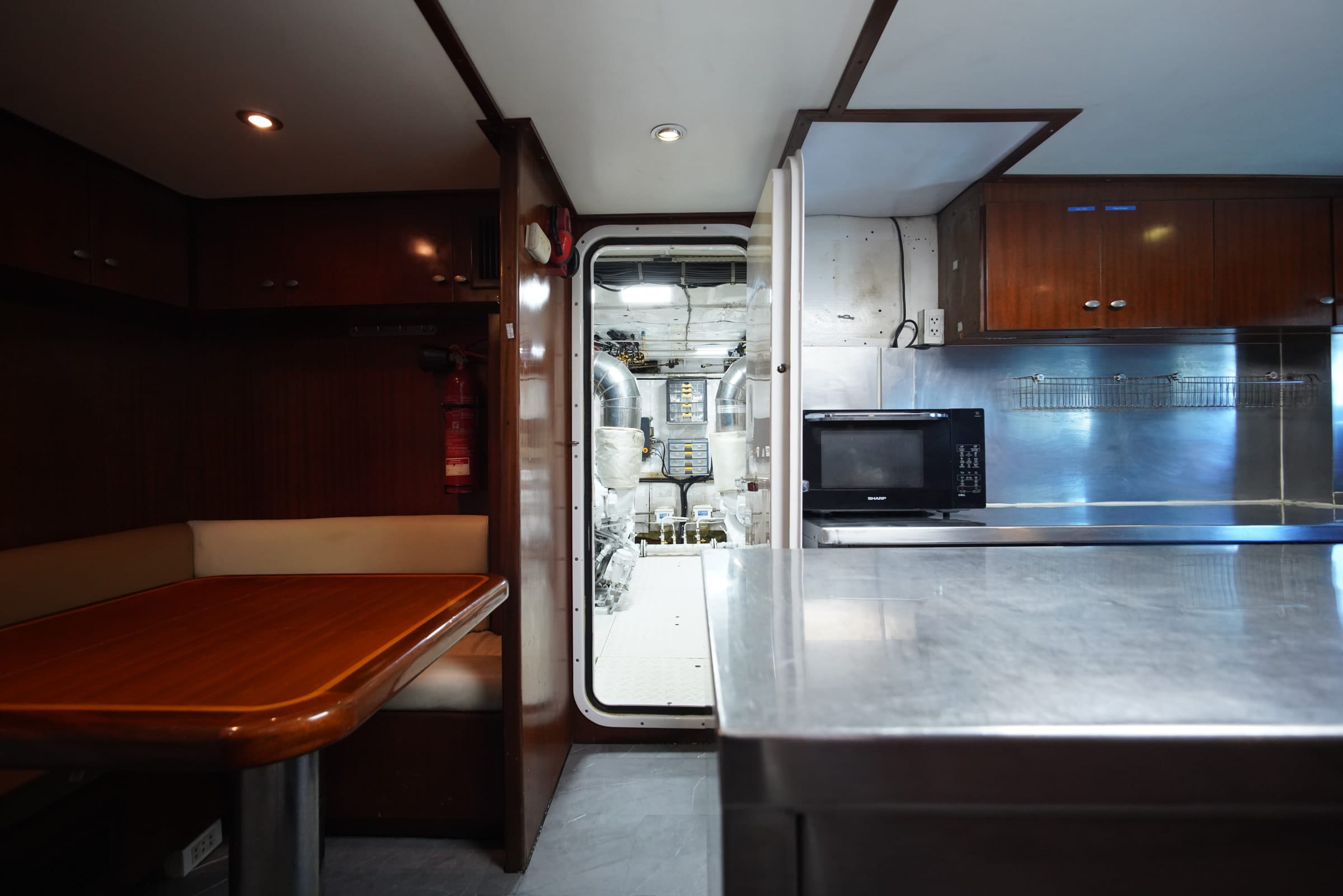 Mia Kai galley to engine room